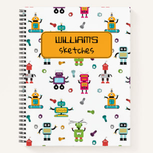 Robots Multicolores Lindos Cuaderno de Dibujo para