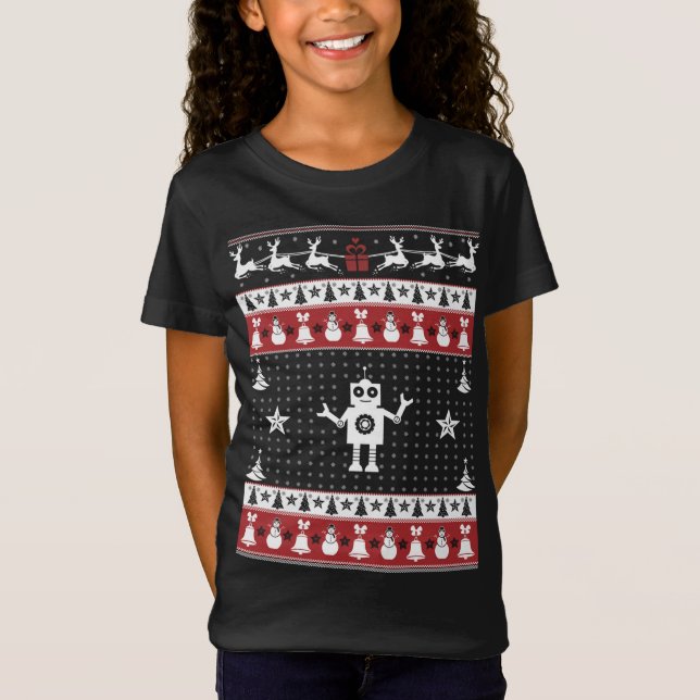Robots Navidades feos Sweater Xmas Robotics Engine (Anverso)
