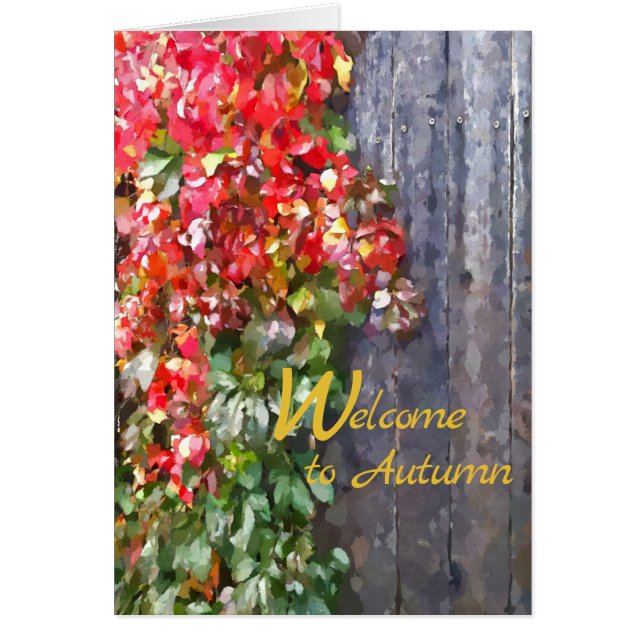 Robustos colores de otoño dejan una valla de mader (Frente)