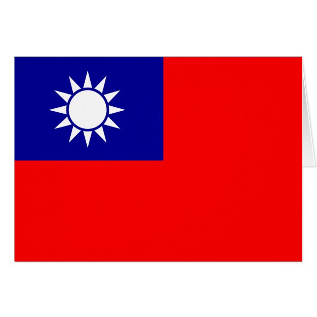 ROC Taiwán - Bandera taiwanesa - 中 華 民 國 國 旗 - 青   (Anverso (Horizontal))
