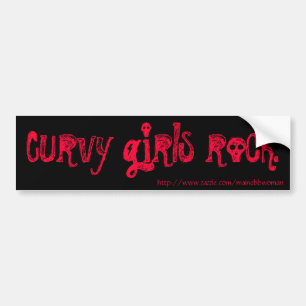 "Roca Curvy de los chicas." Pegatina para el