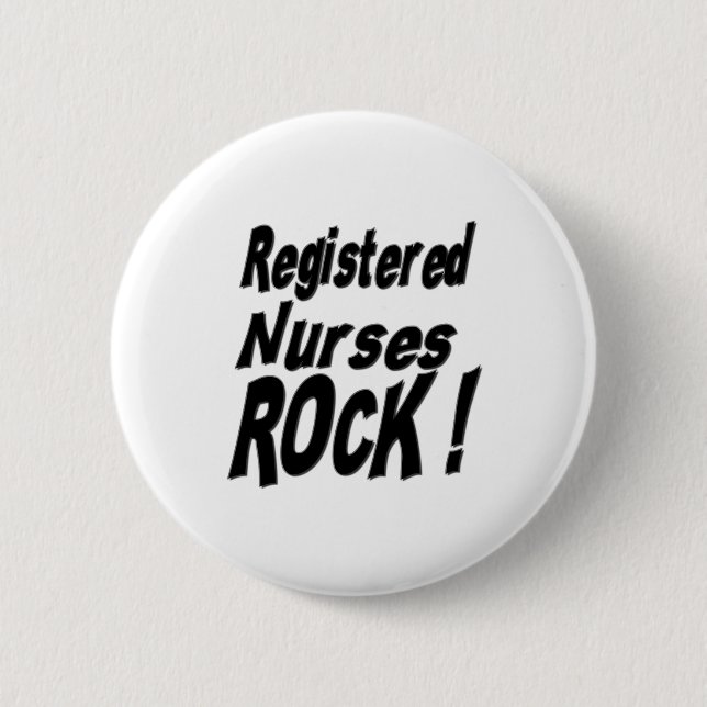 ¡Roca de las enfermeras registradoas! Botón (Anverso)