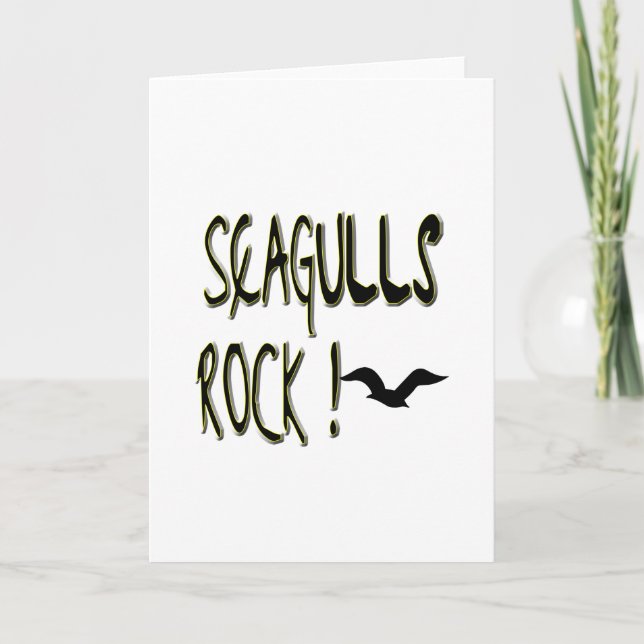 ¡Roca de las gaviotas! Tarjeta de felicitación (Anverso)