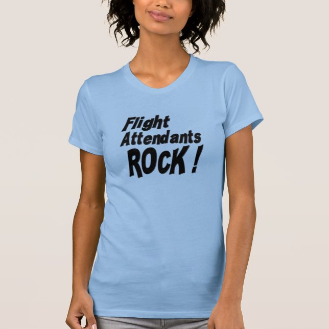 ¡Roca de los asistentes de vuelo! Camiseta (Anverso)