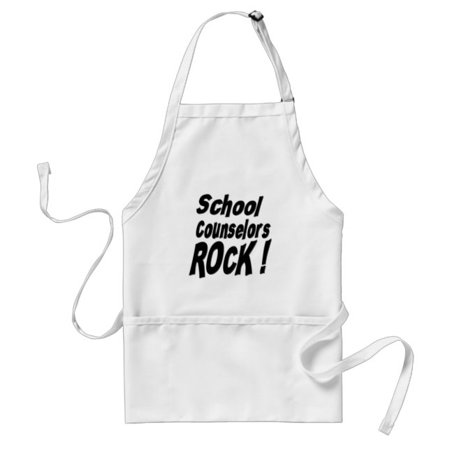 ¡Roca de los consejeros de la escuela! Delantal (Frente)
