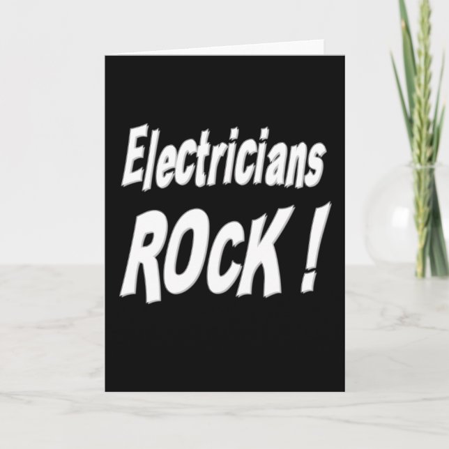 ¡Roca de los electricistas! Tarjeta de (Anverso)