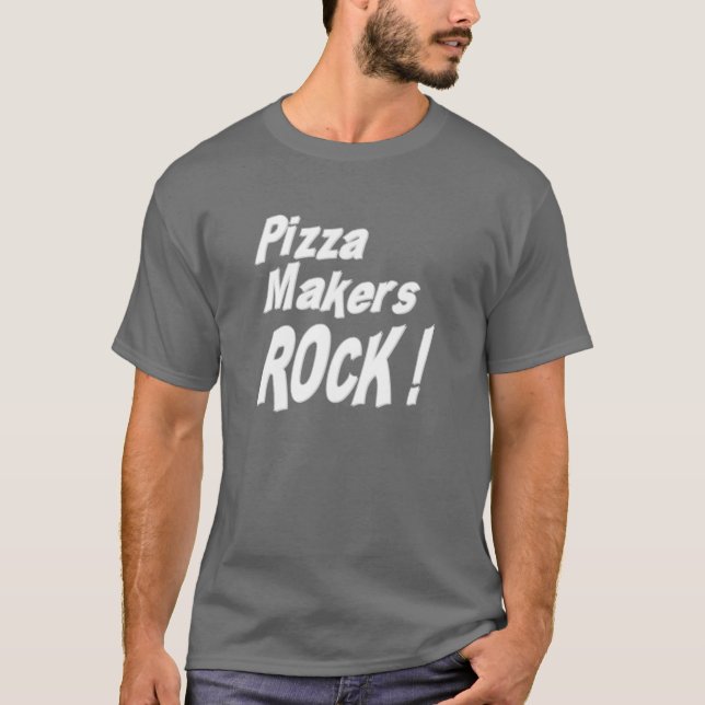 ¡Roca de los fabricantes de la pizza! Camiseta (Anverso)