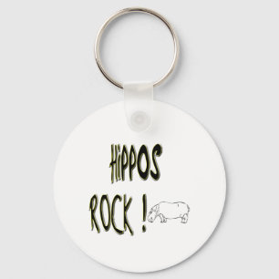 ¡Roca de los hipopótamos! Llavero