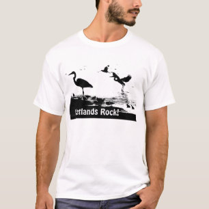 ¡Roca de los humedales! Camiseta de las siluetas