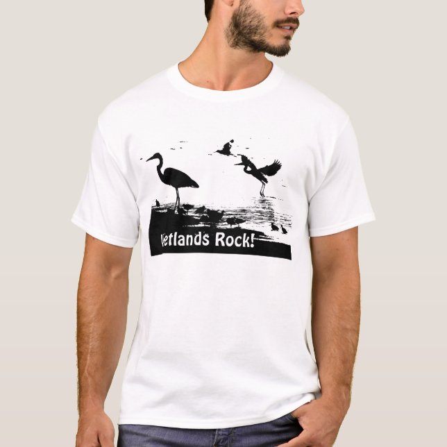 ¡Roca de los humedales! Camiseta de las siluetas (Anverso)