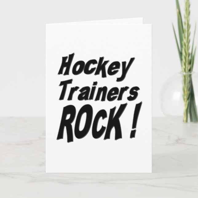 ¡Roca de los instructores del hockey! Tarjeta de (Anverso)