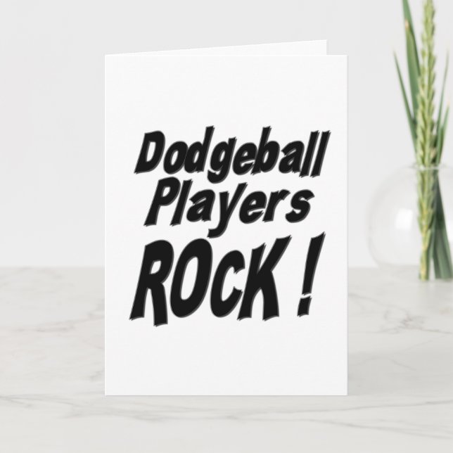 ¡Roca de los jugadores de Dodgeball! Tarjeta de (Anverso)