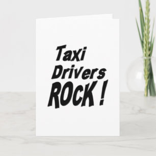 ¡Roca de los taxistas! Tarjeta de felicitación