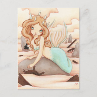 Roca de Siren - Tarjeta postal para hada de sirena
