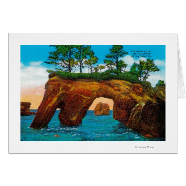 Roca elefante en la costa de Washington (Anverso (Horizontal))