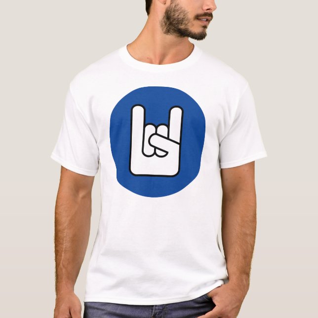 roca en la camisa del azul de la mano de la roca (Anverso)