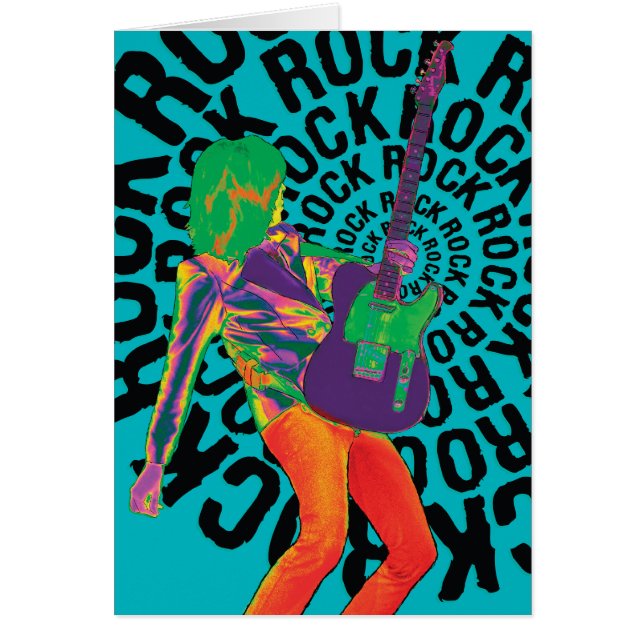 ¡Roca encendido con su mún uno mismo! Tarjeta (Frente)