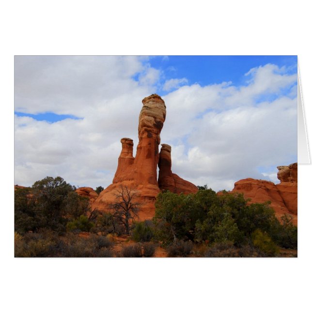 Roca equilibrada, arcos parque nacional, tarjeta (Anverso (Horizontal))
