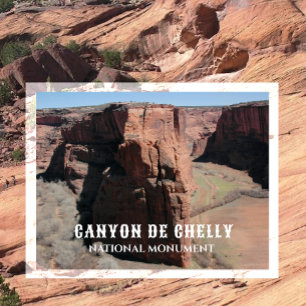Roca Fortaleza Navaho, postal de Canyon de Chelly