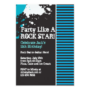Invitaciones Rock Star Birthday | Zazzle.es