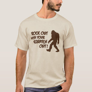 Roca hacia fuera con su de Squatch camisa hacia