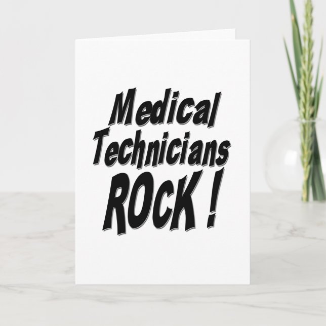 ¡Roca médica de los técnicos! Tarjeta de (Anverso)