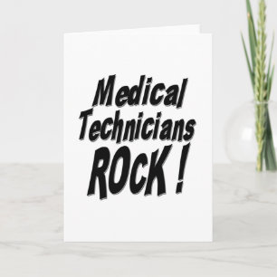 ¡Roca médica de los técnicos! Tarjeta de