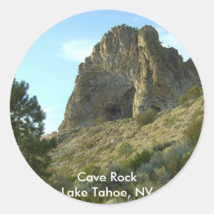 Roca pegatinas del lago Tahoe, Nevada de la cueva