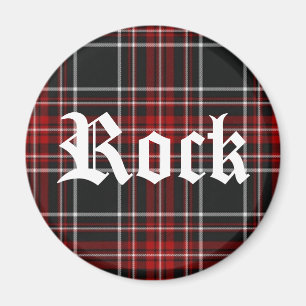 Roca roja de la tela escocesa - imán
