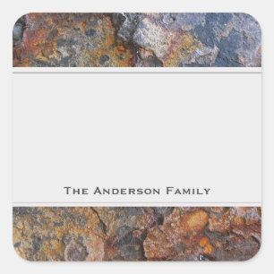 Roca sucia de la geología con la etiqueta del