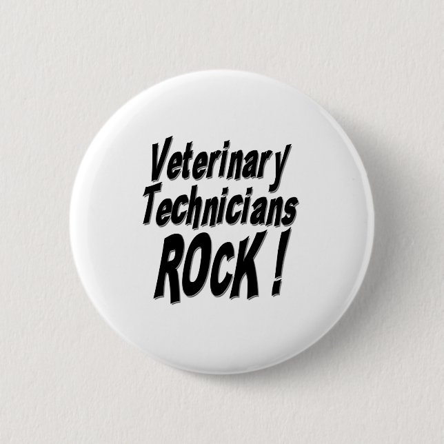 ¡Roca veterinaria de los técnicos! Botón (Anverso)
