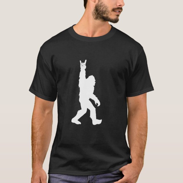 Roca y camiseta divertida para Sasquatch B (Anverso)