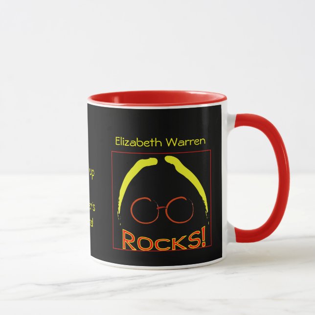 ¡Rocas de Elizabeth Warren! taza (Derecha)