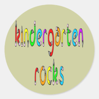 Rocas de jardín de infancia - Pegatinas redondos a