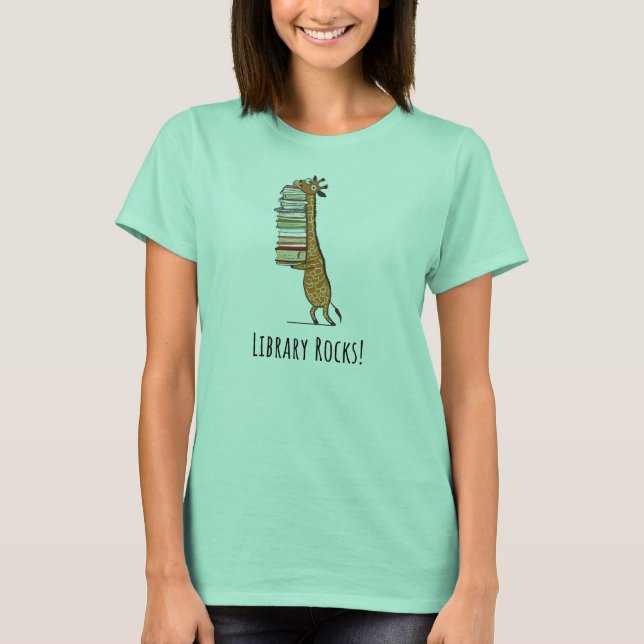 Rocas de la biblioteca - camisa del regalo del (Anverso)