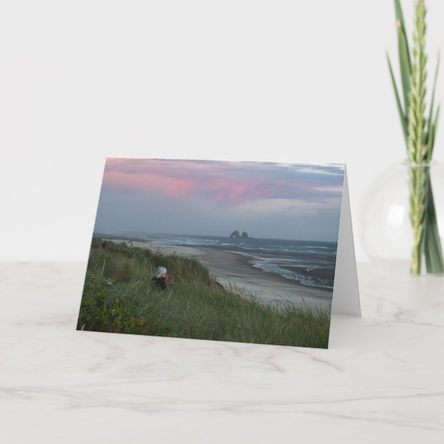 Rocas gemelas con la tarjeta de felicitación de la (Anverso)