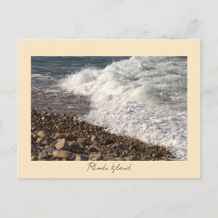 Rocas olas postal de Rhode Island