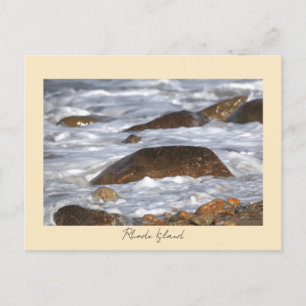 Rocas Olas Tarjeta Postal de Rhode Island