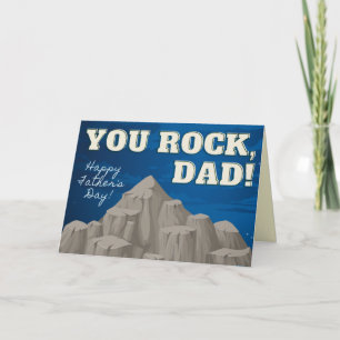 ¡Rocas, papá! Tarjeta feliz del día del padre