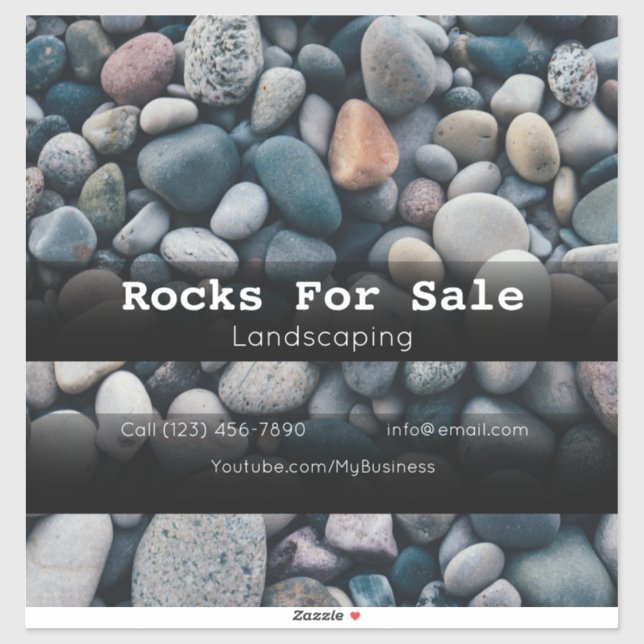 Rocas Para El Pegatina De Publicidad De Vehículos  (Hoja)