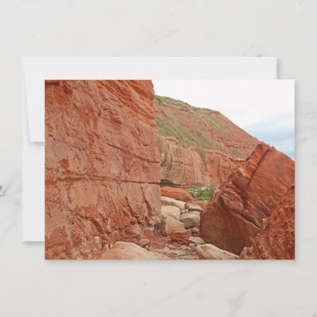 Rocas rojas, Devon, tarjeta de Inglaterra (Anverso)
