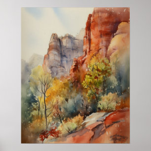 Rocas rojas Poster de impresión artística de Sedon