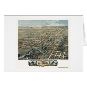 Rochester, mapa panorámico del manganeso - 1869