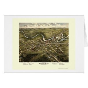 Rochester, mapa panorámico del NH - 1877