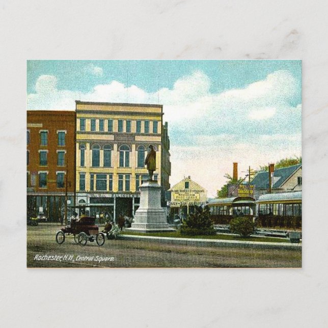 Rochester, New Hampshire, postal antigua de 1909 (Anverso)