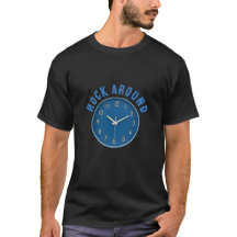 Rock alrededor de la camiseta del reloj