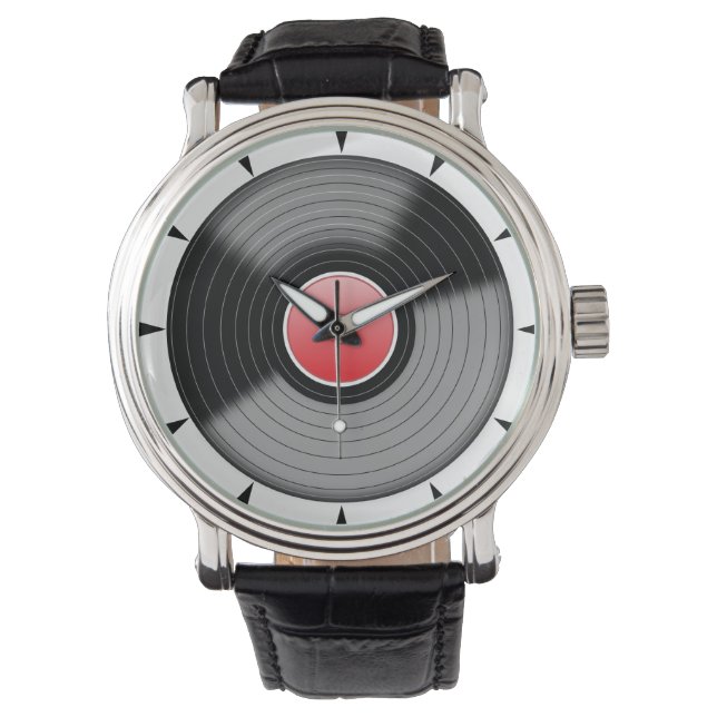 Rock Alrededor Del Reloj - Vinyl Record Watch (Anverso)