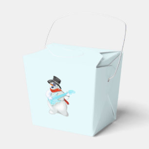Rock and Roll Snowman Gracioso Favor o Cajas Regal