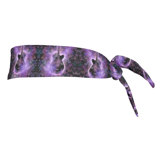 Rock and Roll Tie Headband Rock Guitar Music (Girar 90)