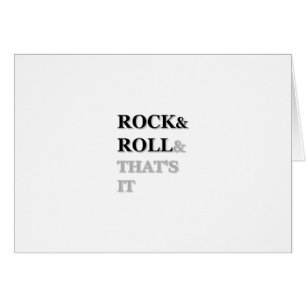 Rock and Roll y eso es todo